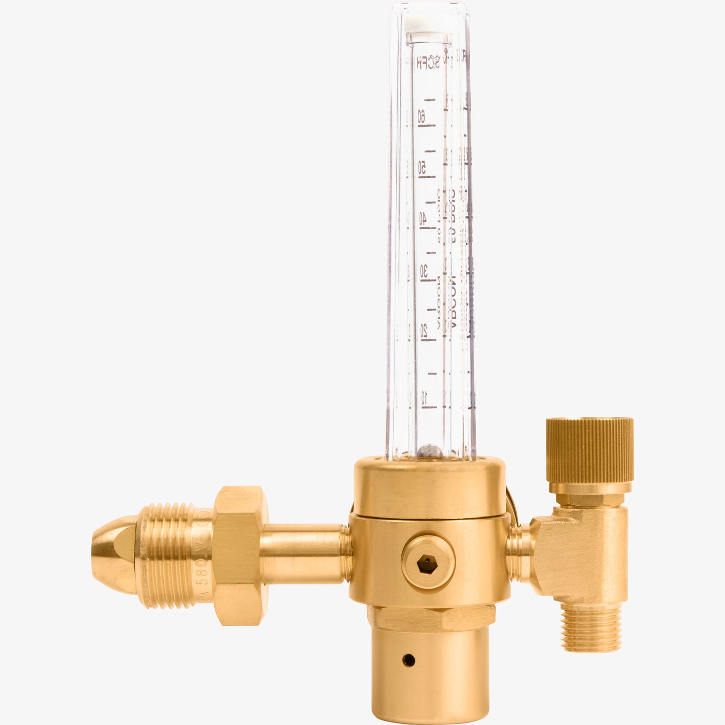 SPARC Argon CO2 Flow Meter MIG TIG + Regulator Welding 0-70 CFH CGA580 Inlet Flowmeter